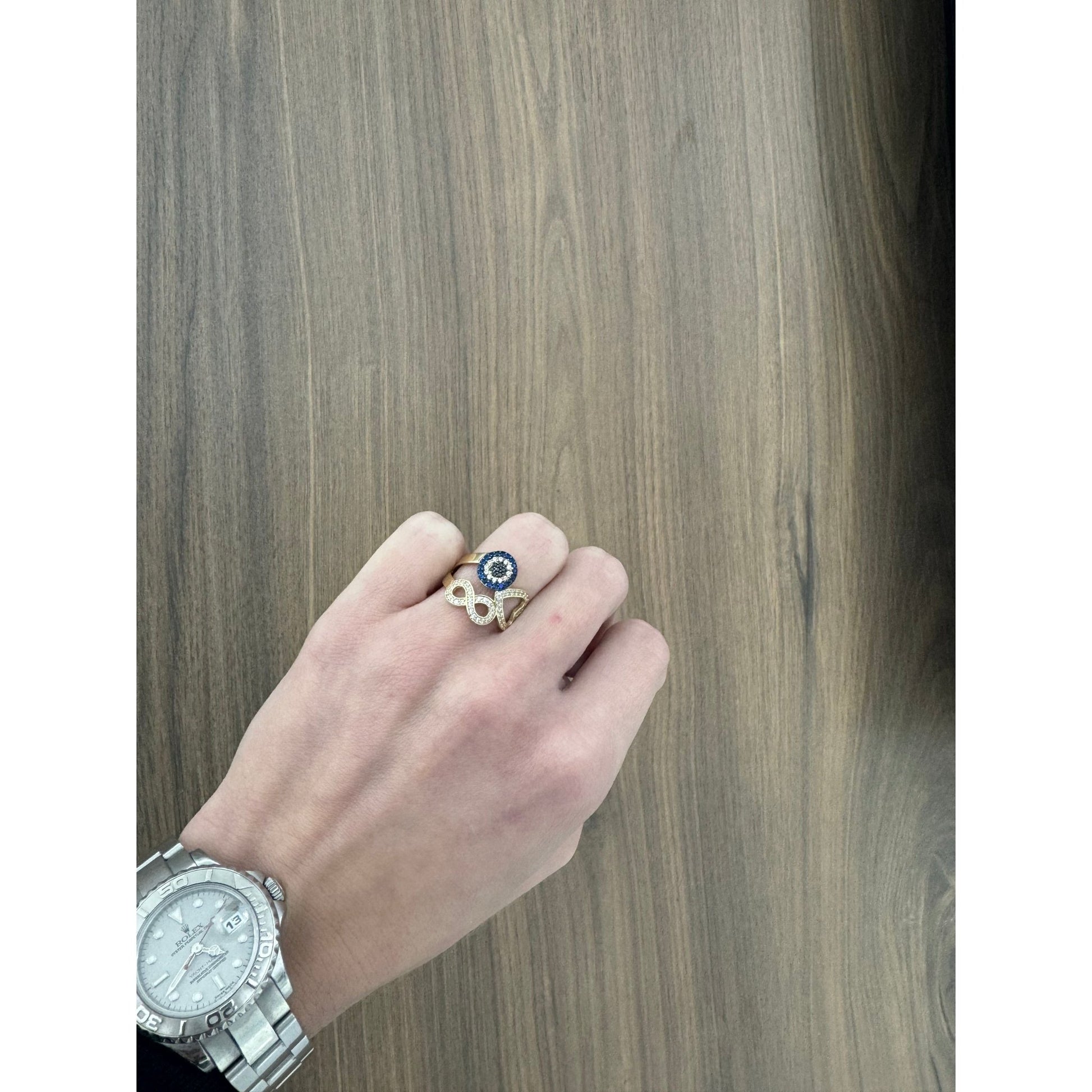 14K Evil Eye Ring - Miami Jewelry