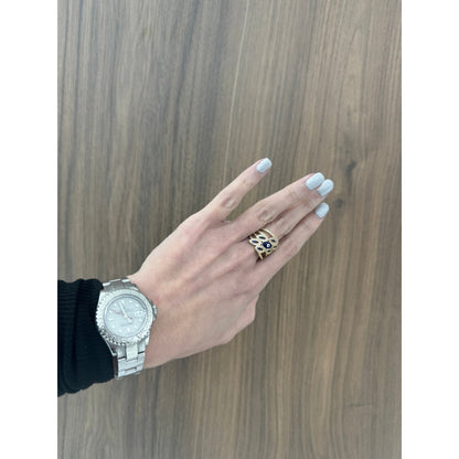 14K Evil Eye Ring - Miami Jewelry