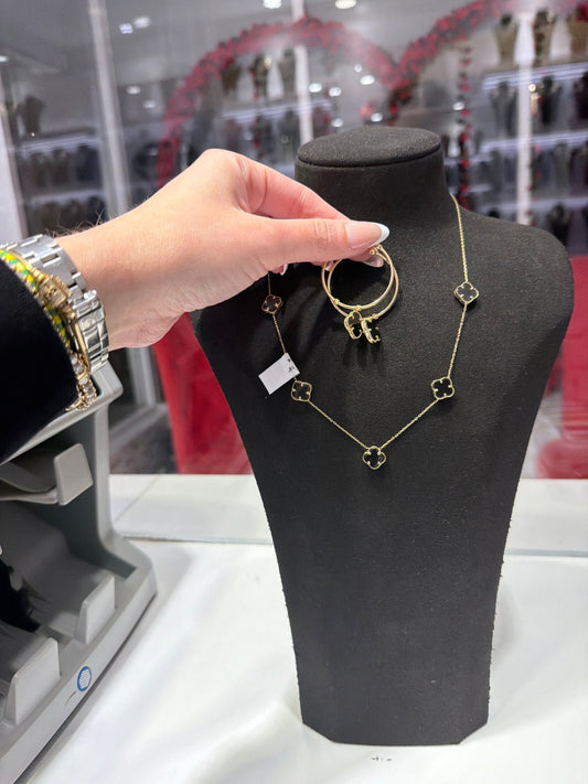 14K Flower Set - Miami Jewelry