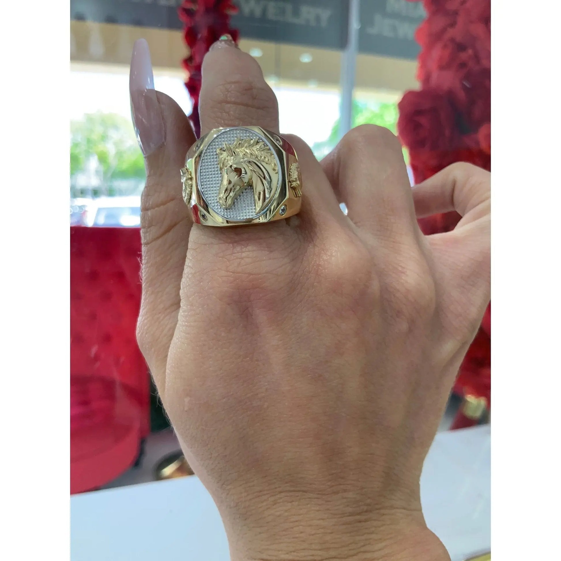 14K Horse Ring - Miami Jewelry