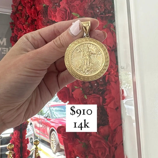 14K Liberty Charm - Miami Jewelry