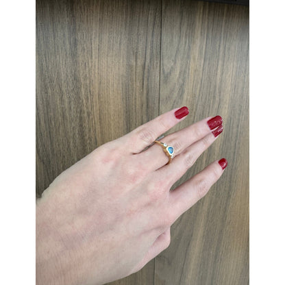 14K Light Blue Ring - Miami Jewelry