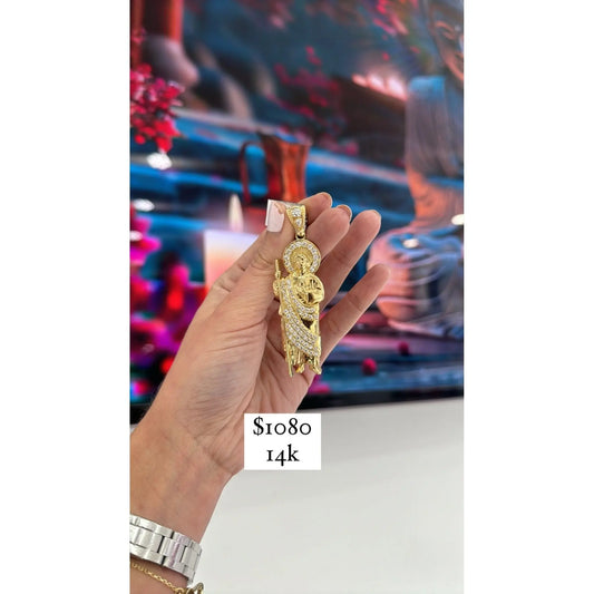 14K San Judas Charm - Miami Jewelry