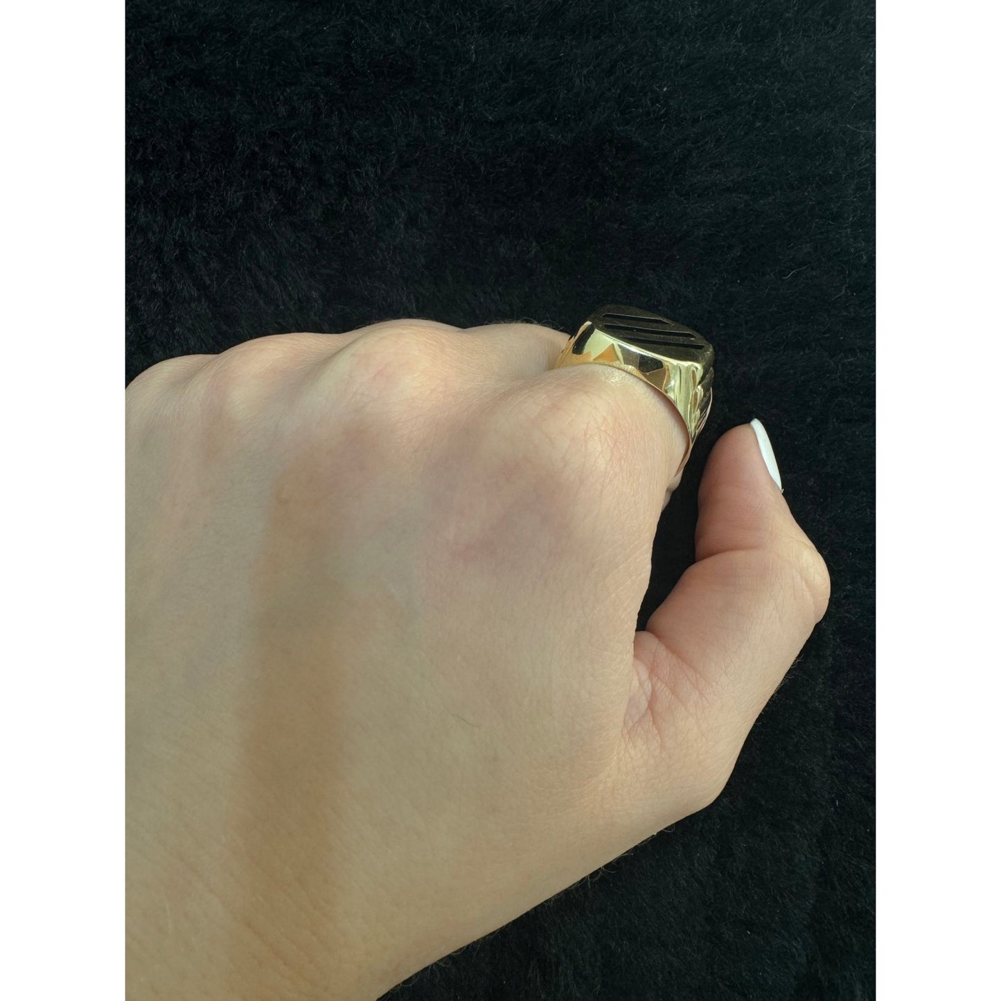 14K Square Ring - Miami Jewelry