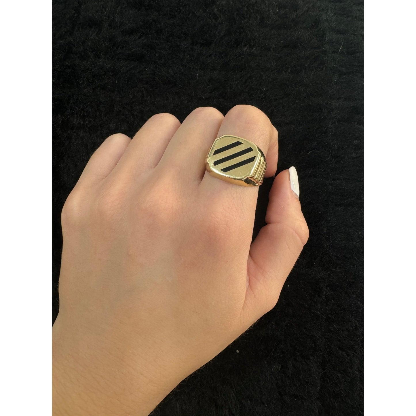 14K Square Ring - Miami Jewelry