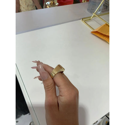 14K Square Ring - Miami Jewelry
