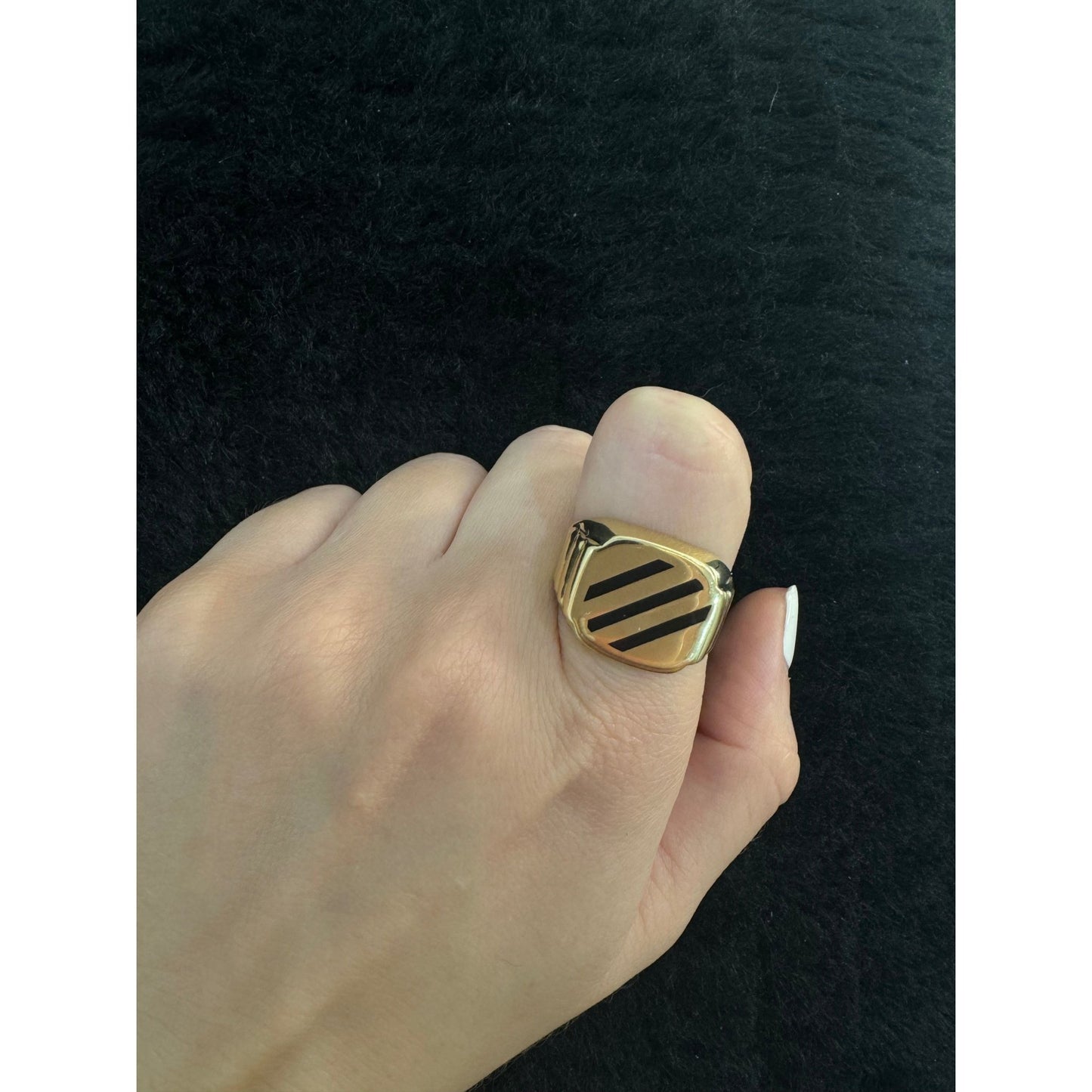 14K Square Ring - Miami Jewelry