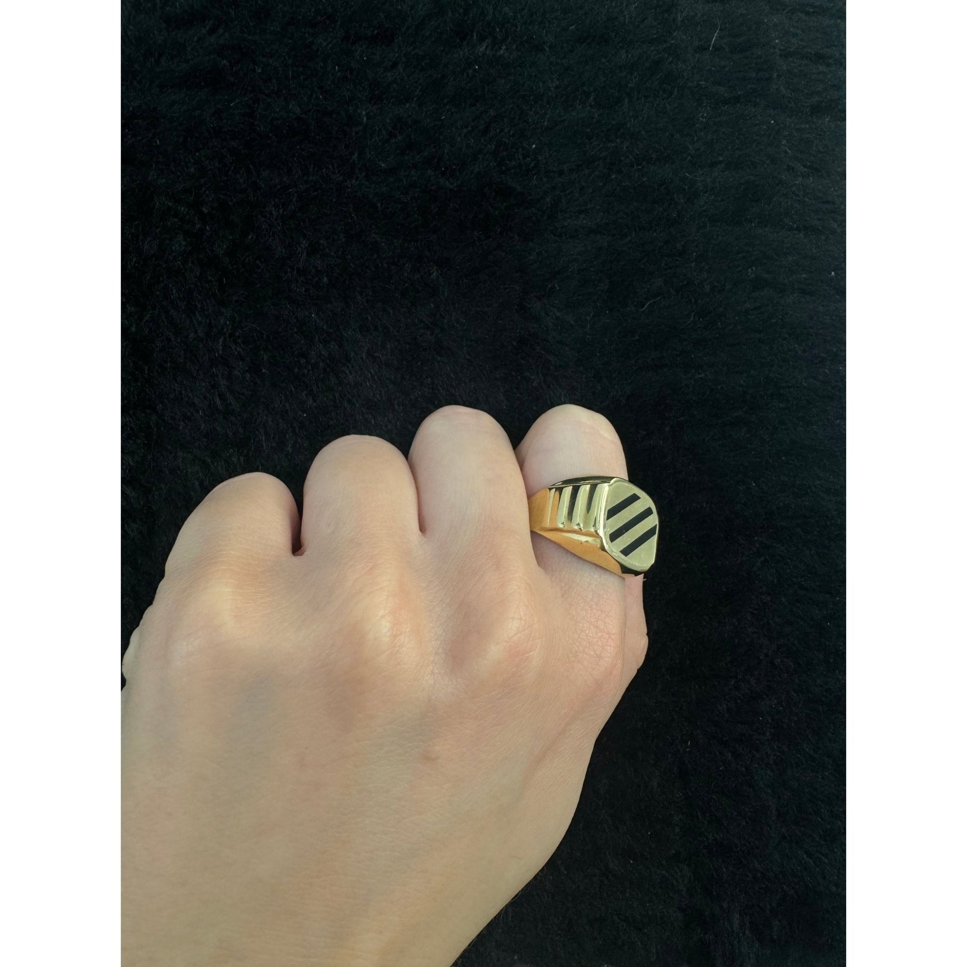 14K Square Ring - Miami Jewelry
