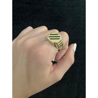14K Square Ring - Miami Jewelry