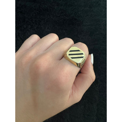 14K Square Ring - Miami Jewelry