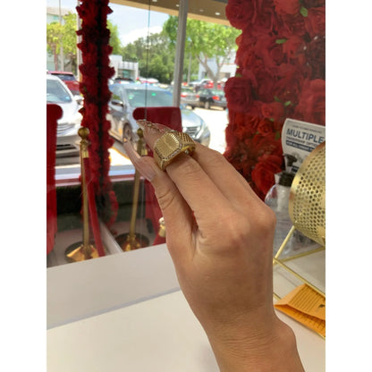 14K Square Ring - Miami Jewelry