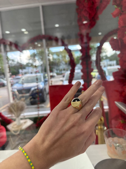 14K Two Tone Ring size 10 1/2” - Miami Jewelry