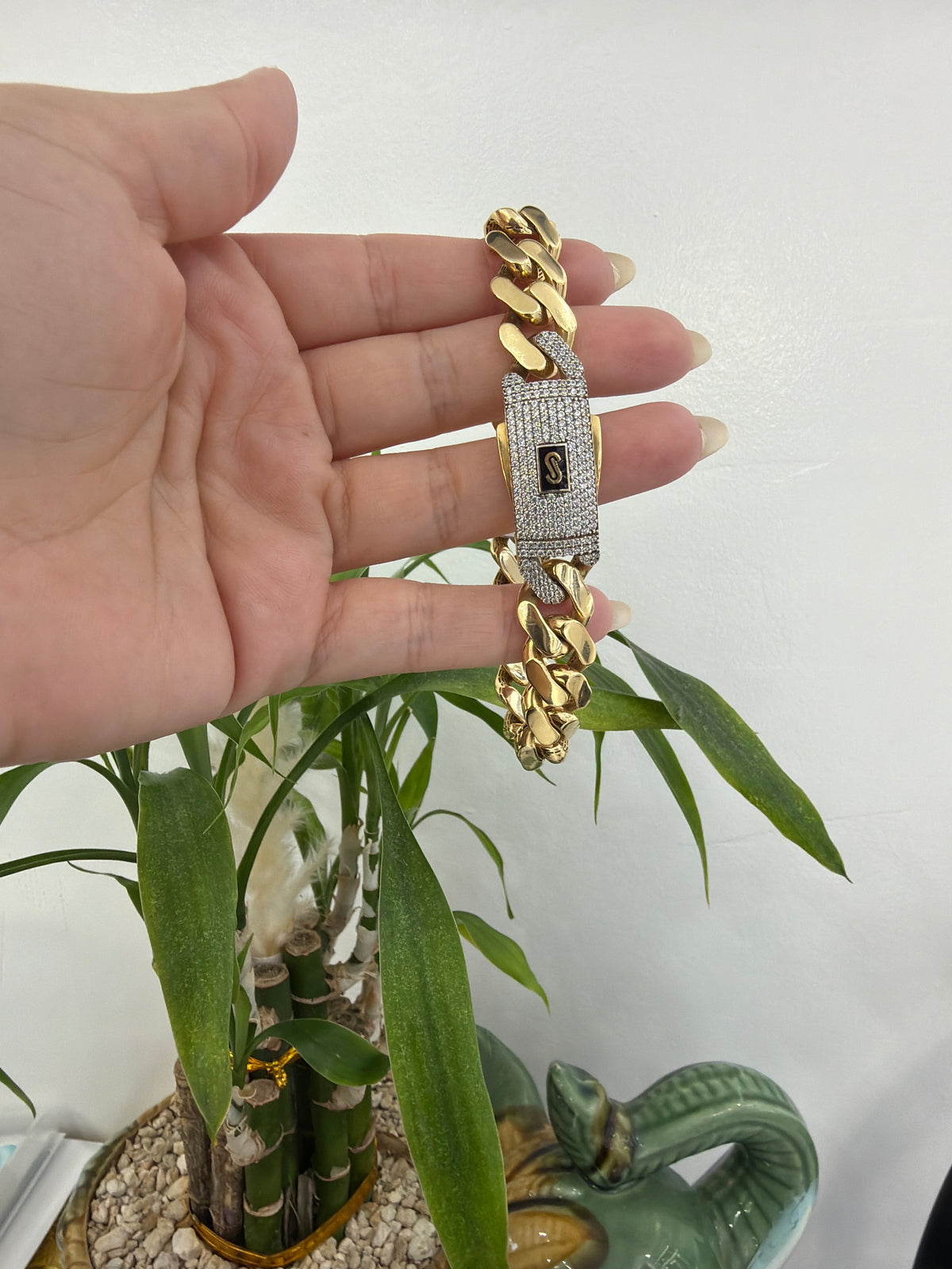 14k 13mm Mónaco bracelet