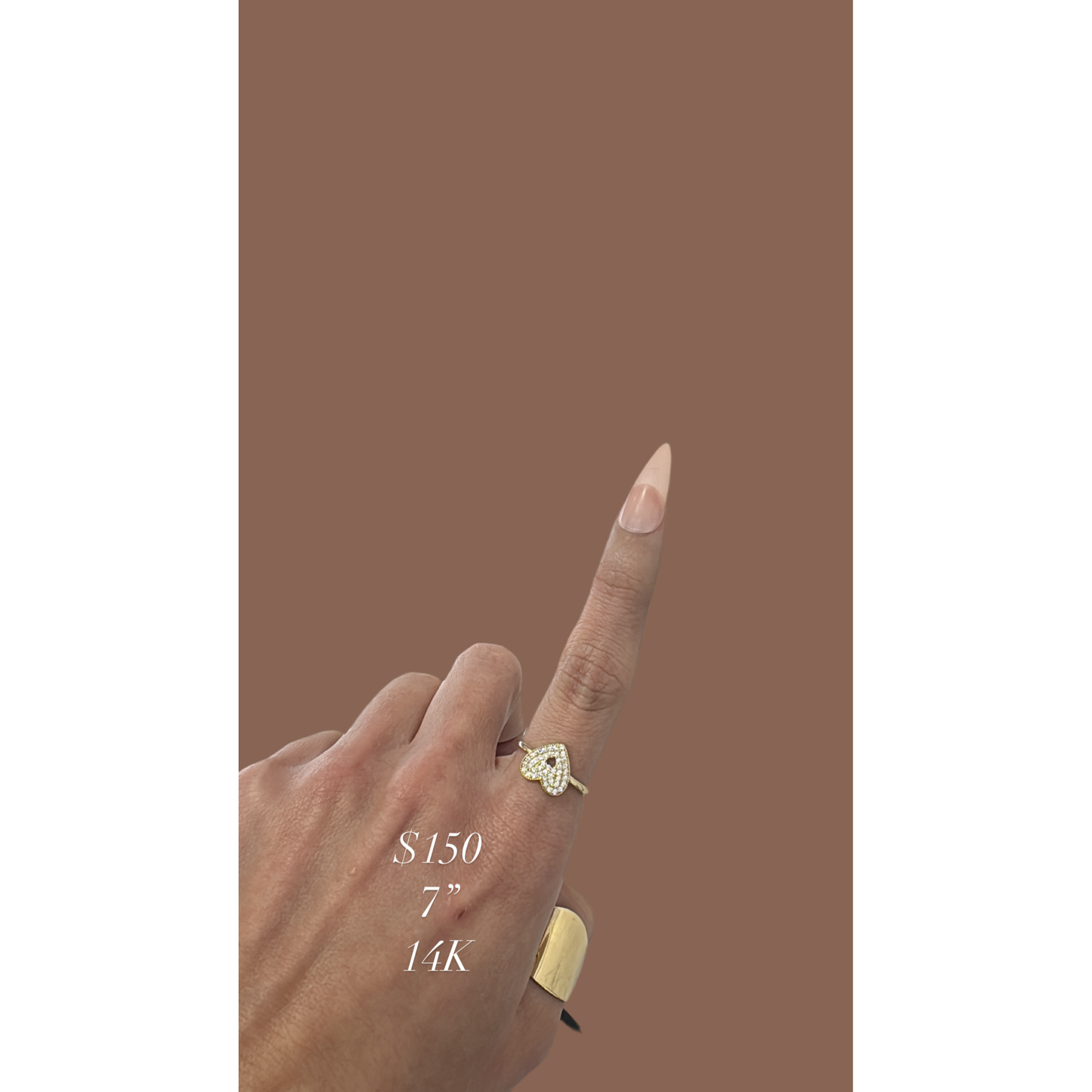 14K Heart Ring