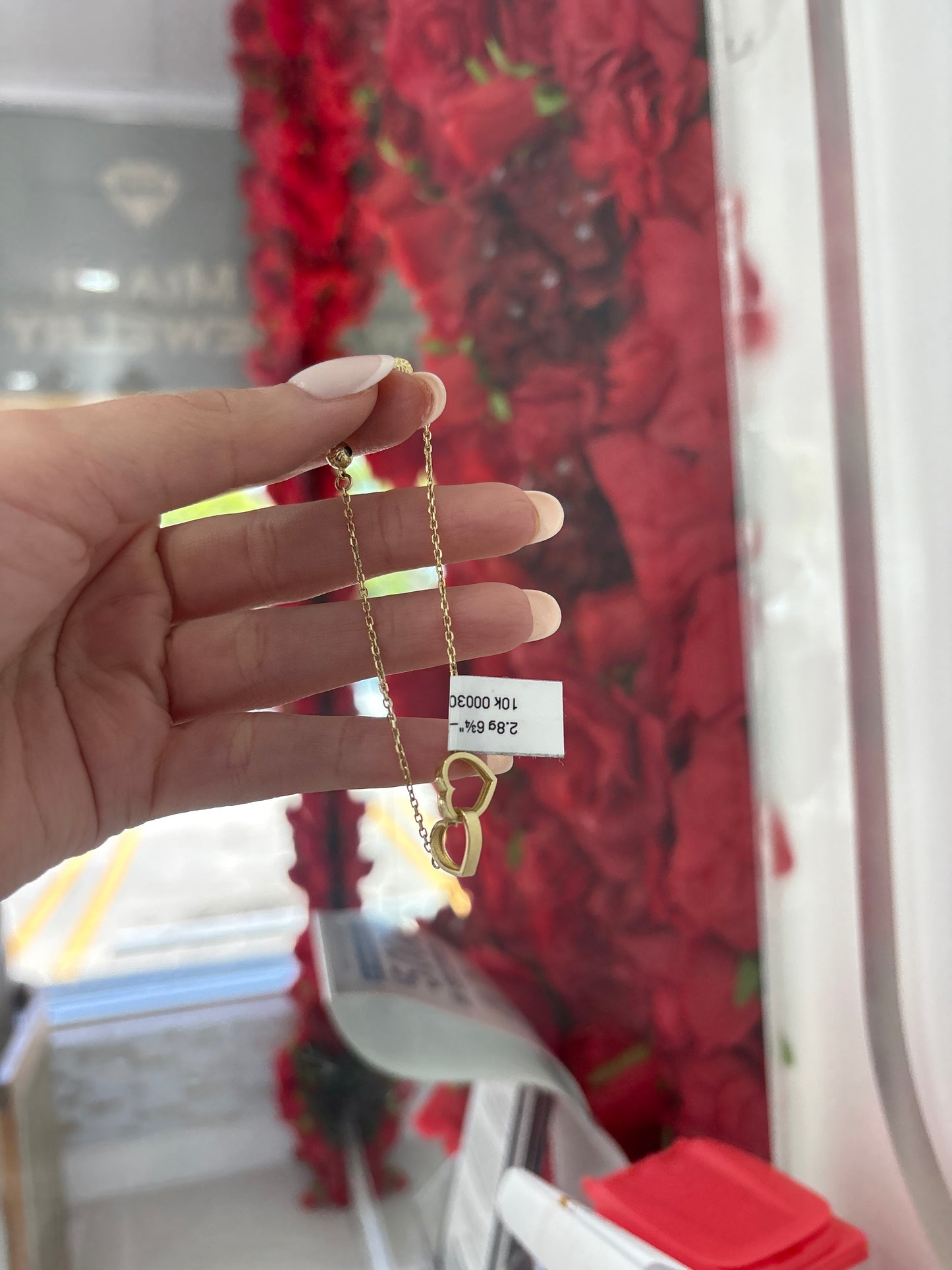 10K Doble Heart Bracelet