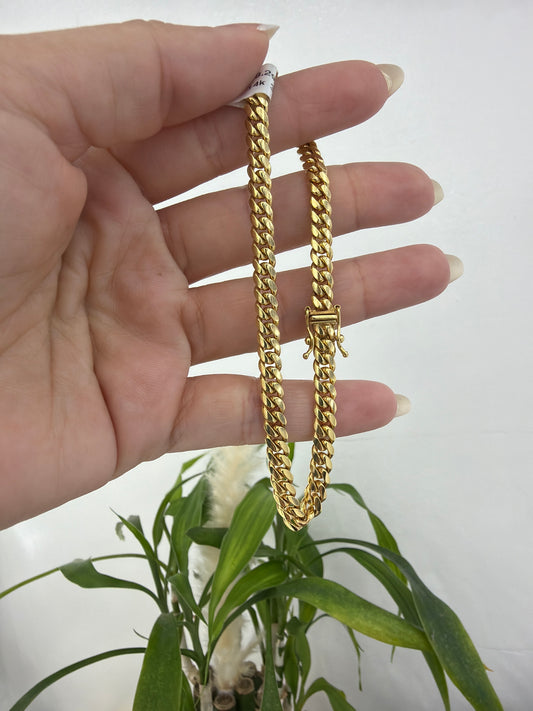 14k 5mm Cuban link bracelet