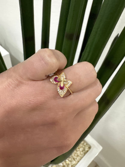 14K Butterfly Ring
