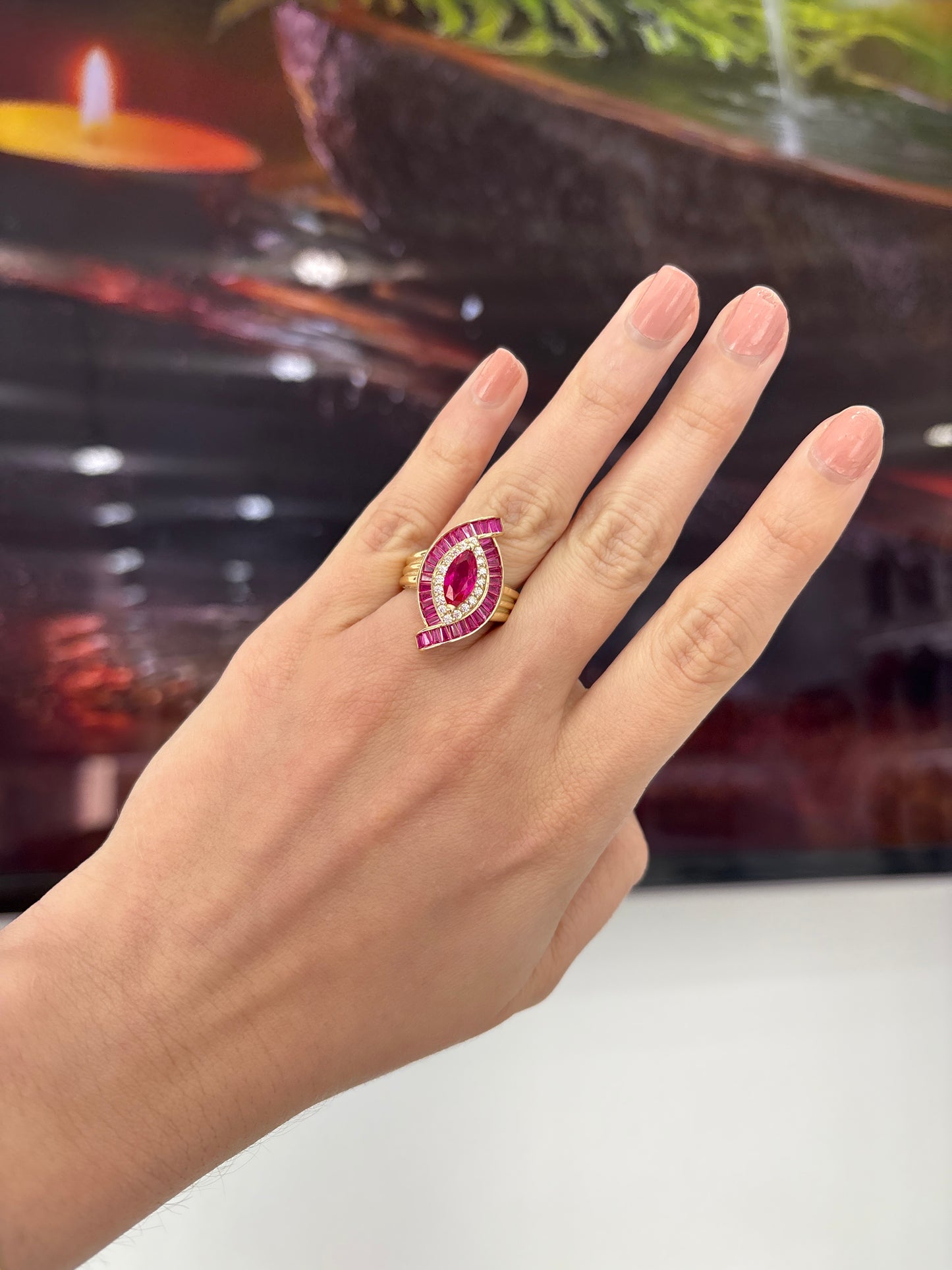 10K Red Eterna Ring