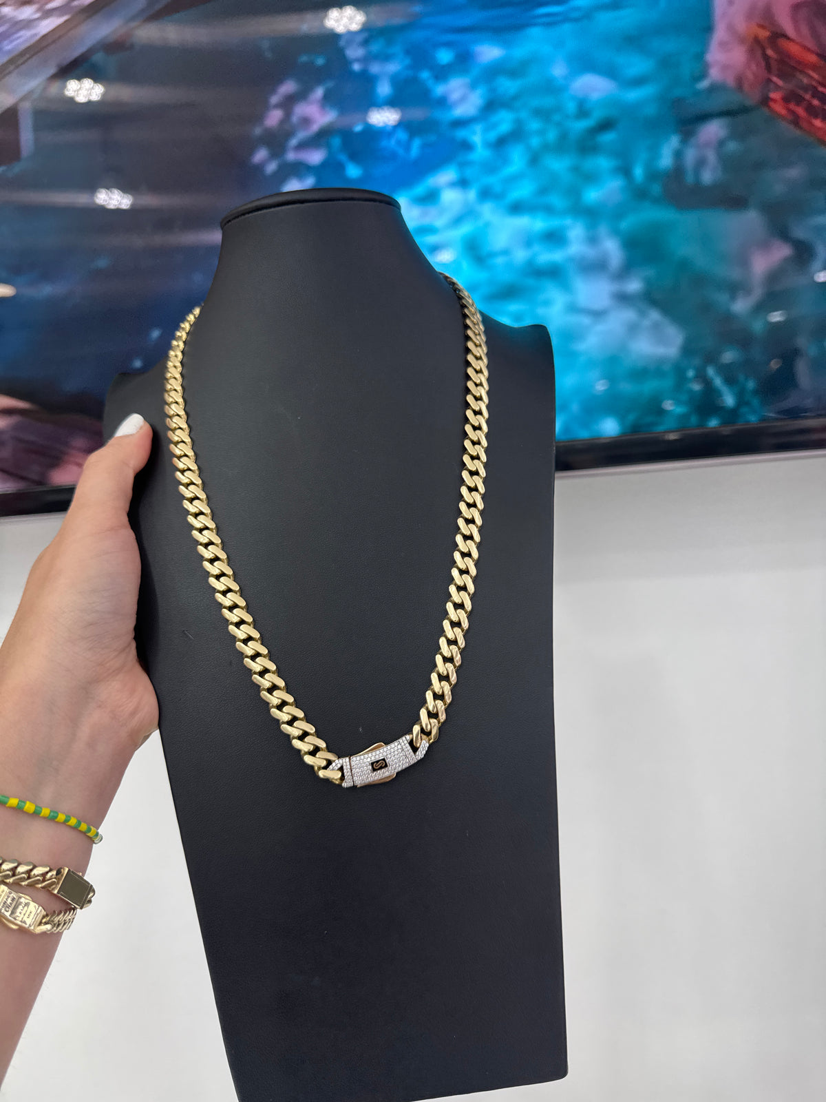 14K Monaco Chain
