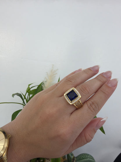14k Blue stone ring