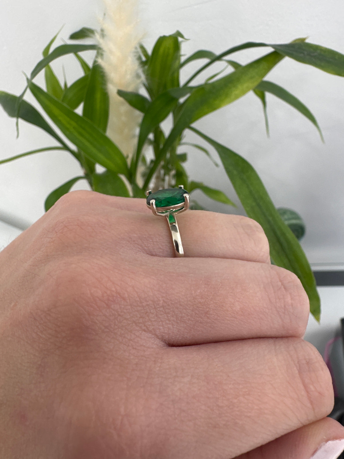 14K Green Stone Ring