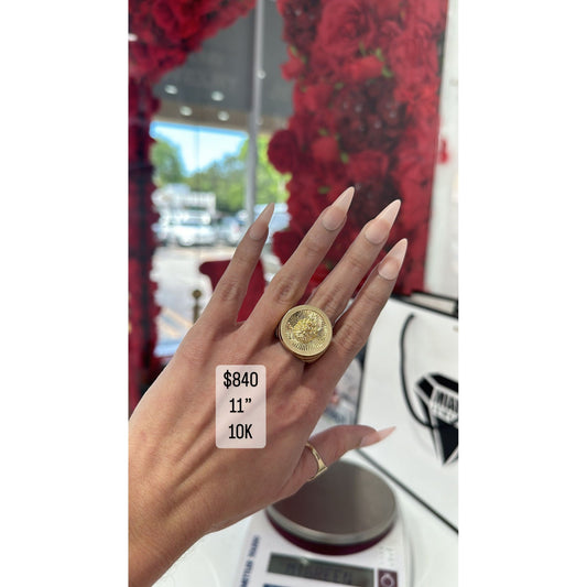 10K Lion Ring
