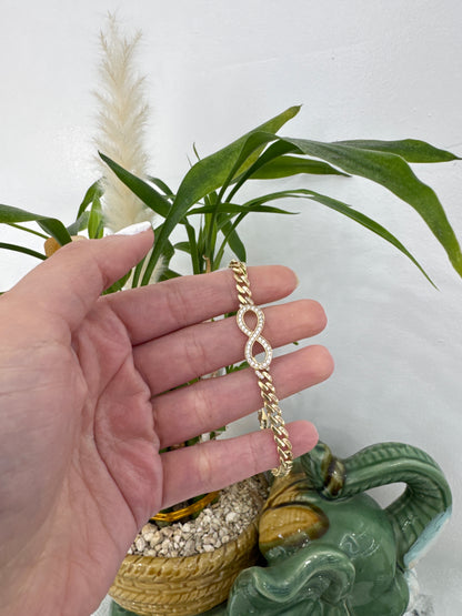 10K Infinity Bracelet