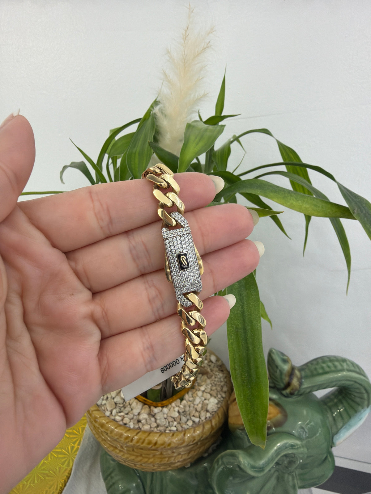 14k 9.5mm Mónaco bracelet