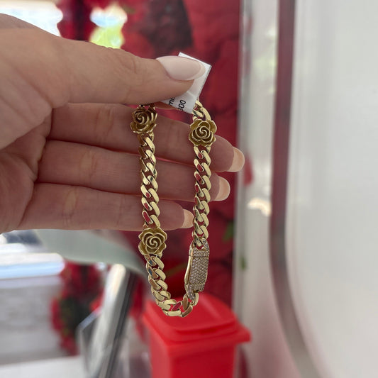 10K Roses Bracelet