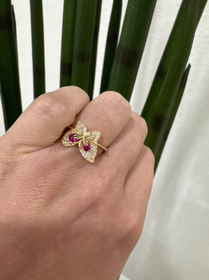 14K Butterfly Ring