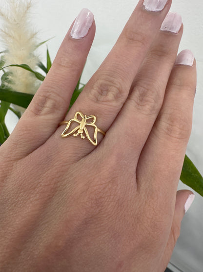 14K Butterfly Ring