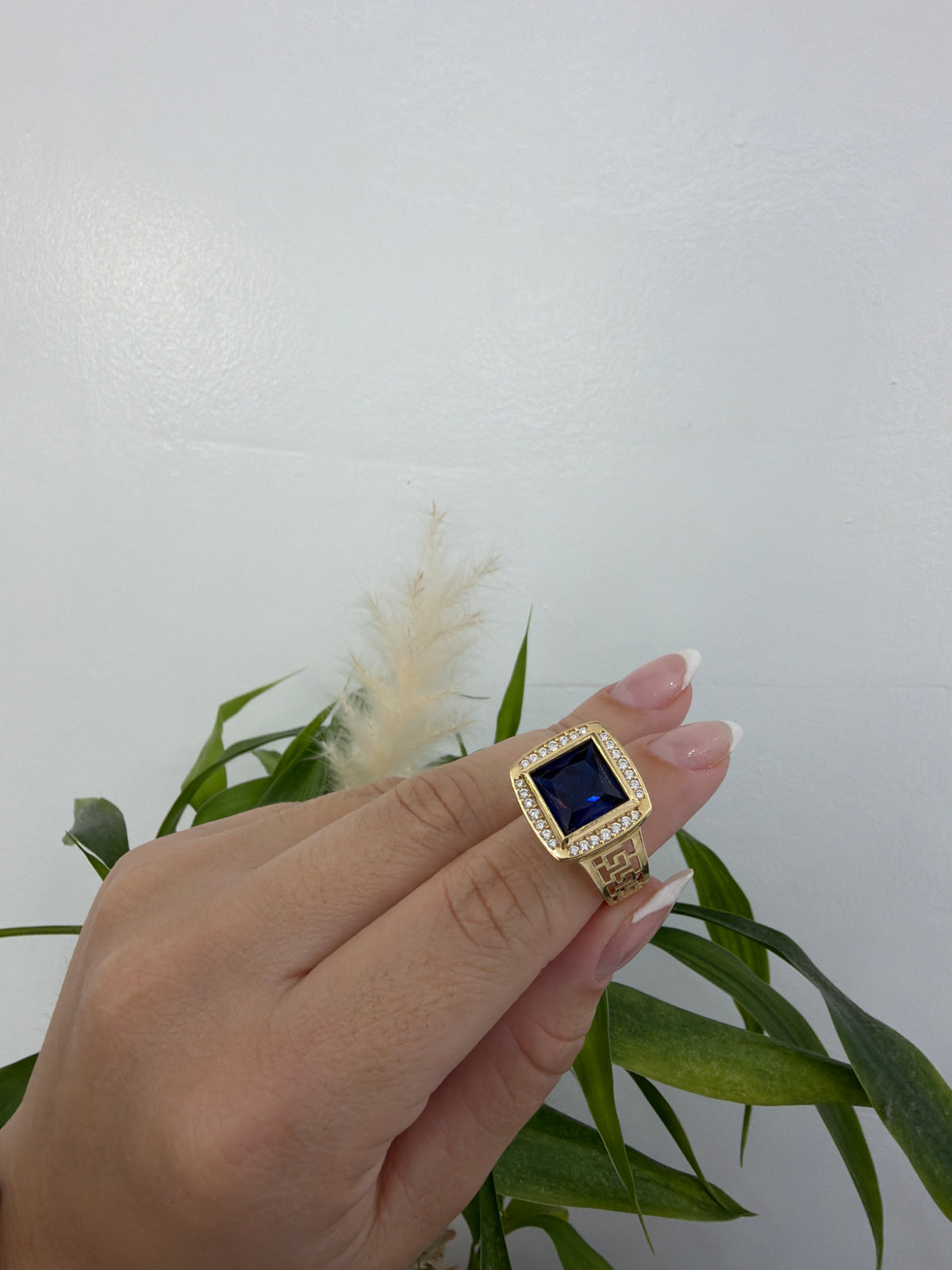 14k Blue stone ring