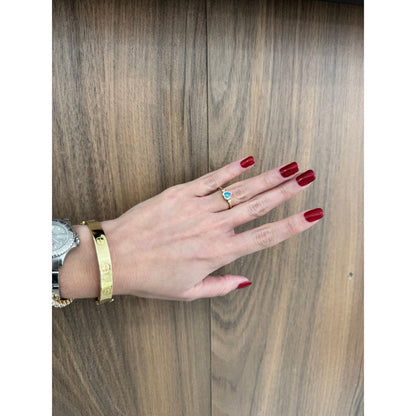 14K Light Blue Ring