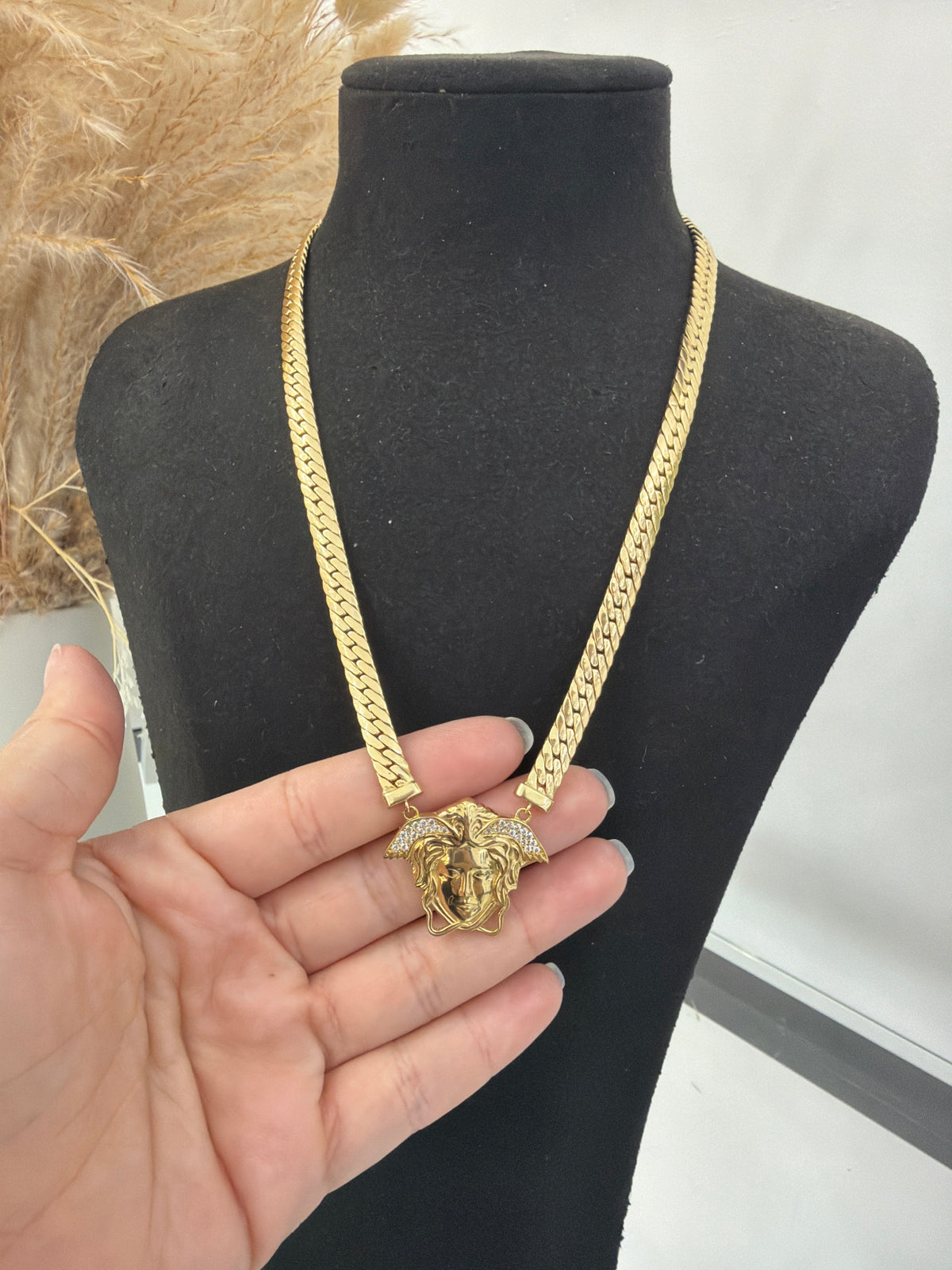 10k Medusa Necklace