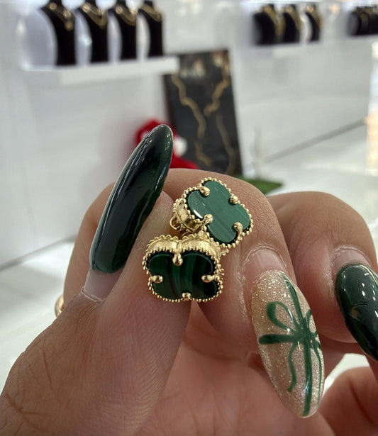 14K Green Earring