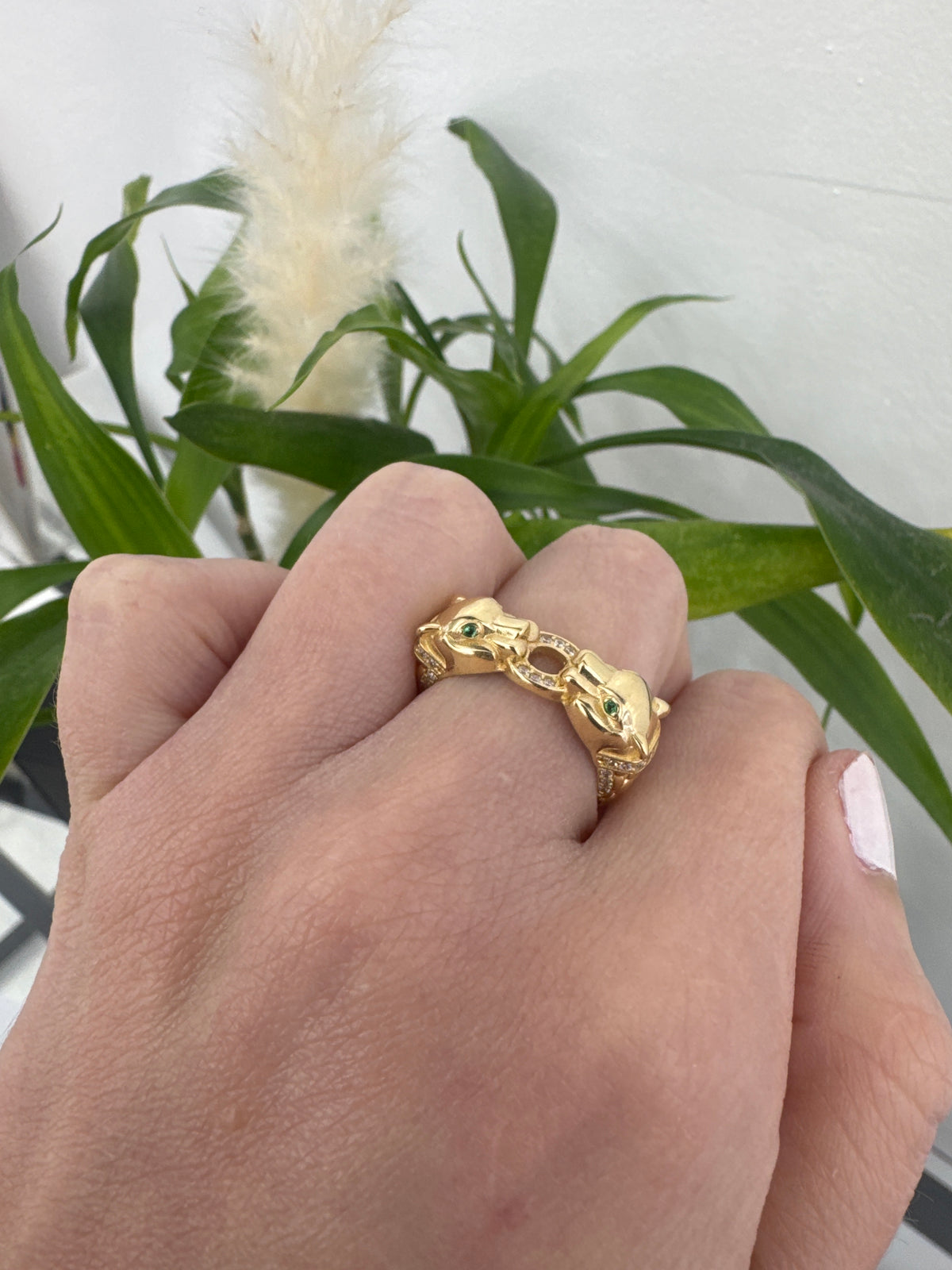 14K Panther Ring