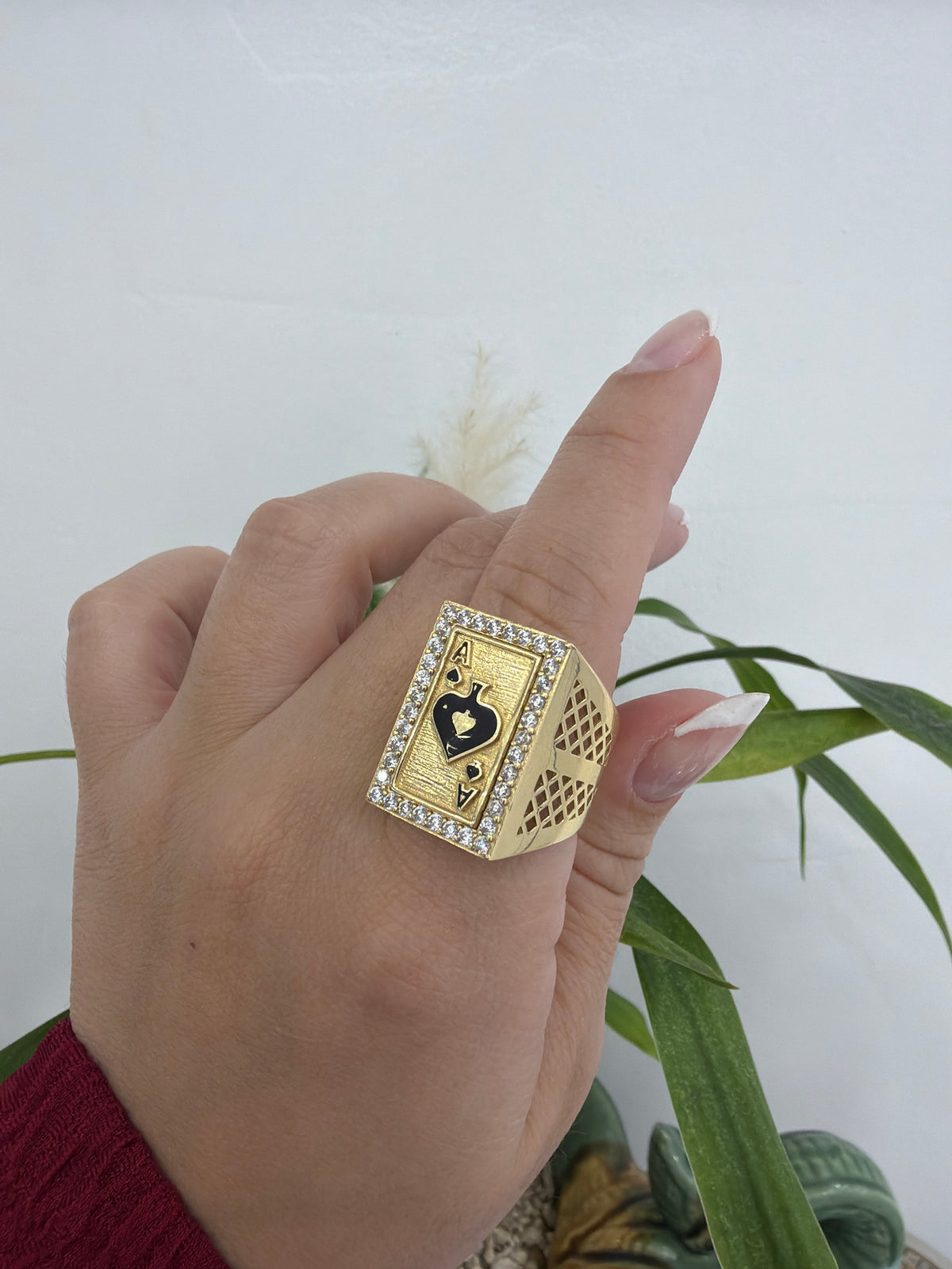 14k card ring