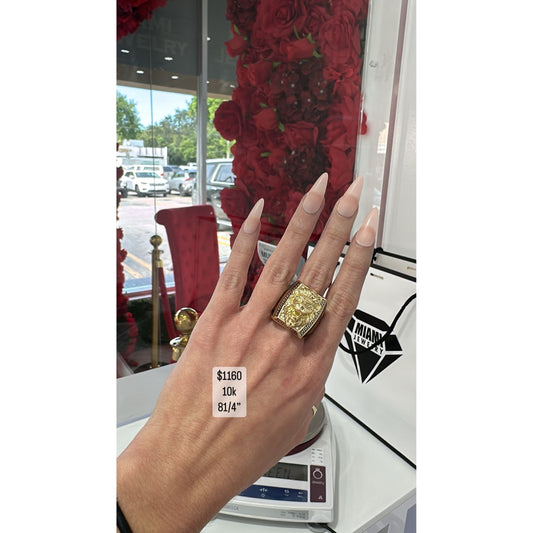 10K Lion Ring