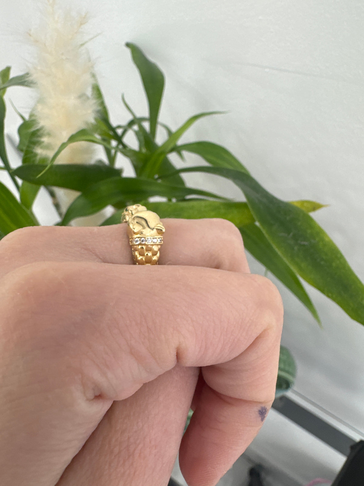 14K Panther Ring