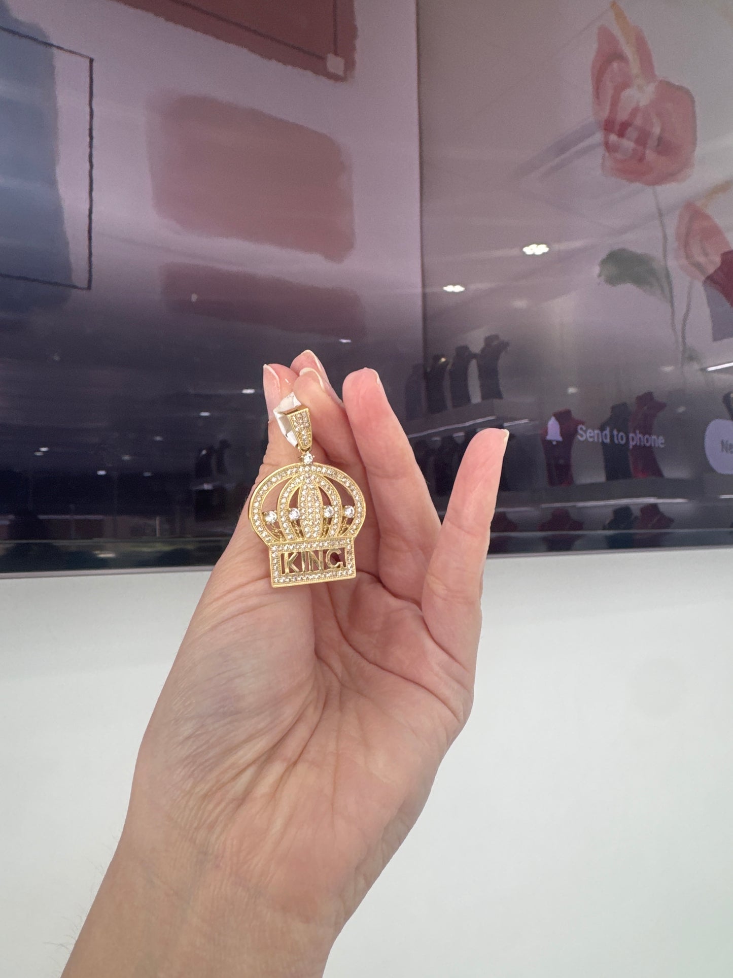 14K Crown Charm