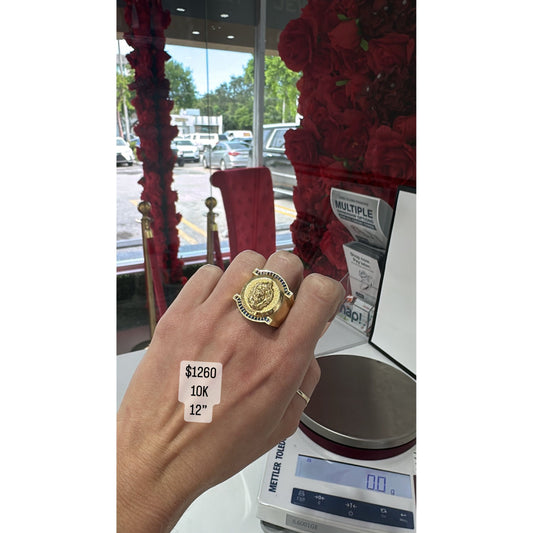 10K Lion Ring