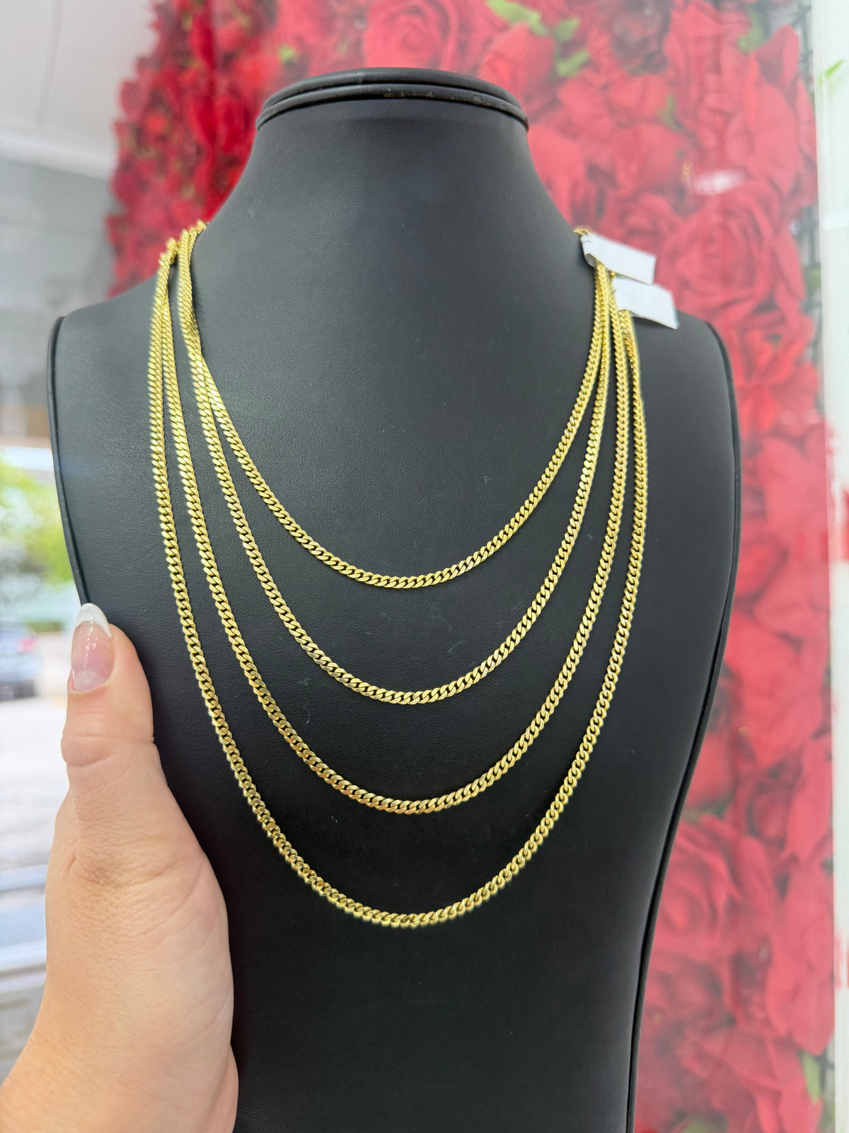 10k 3mm cuban link chain