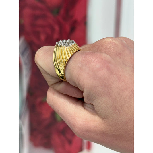 14K Round Sphere Ring