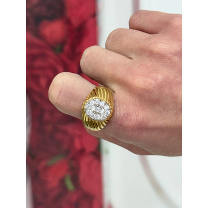14K Round Sphere Ring