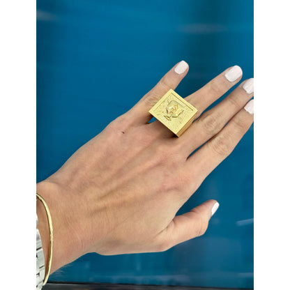 10K Square Money Ring