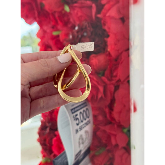 14K Wave Hoop