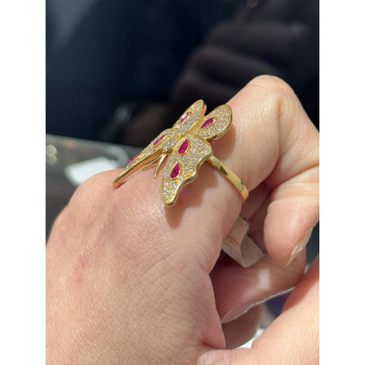 14K Butterfly Ring