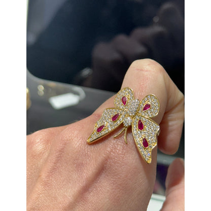 14K Butterfly Ring