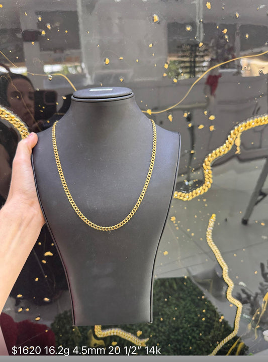 14k Corte de brillo Chain