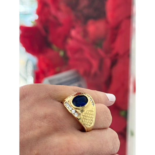 10K Blue Stone Ring